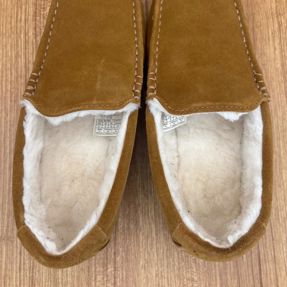 Koolaburra by UGG Tipton Slipper Mens 9 Chestnut Suede Faux Fur Loafer 1105893